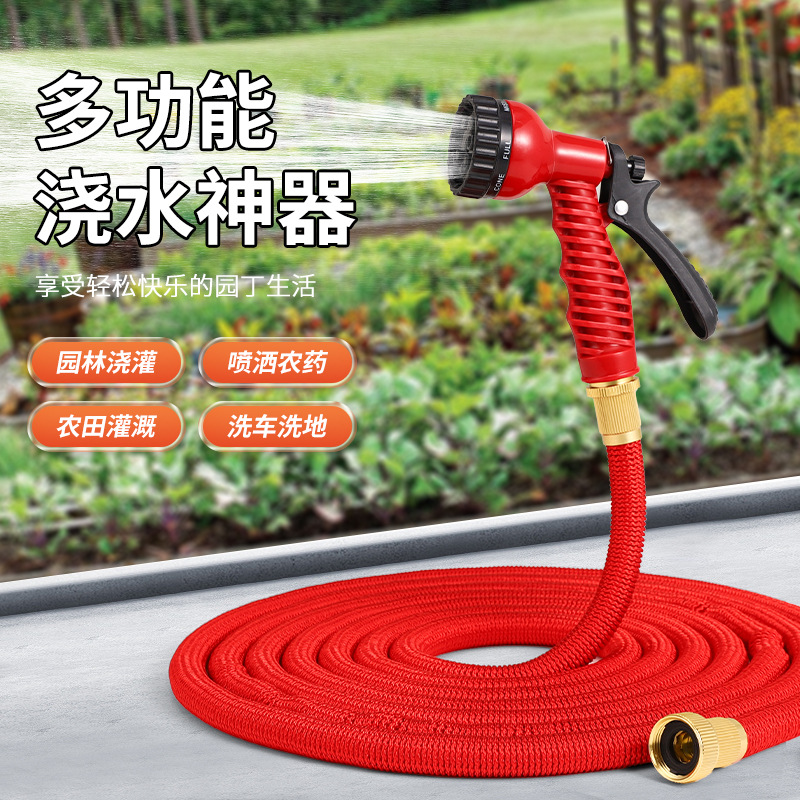 跨境专供园艺水管家用多功能花园浇花水管洗车高压水枪农用洒水灌溉工具