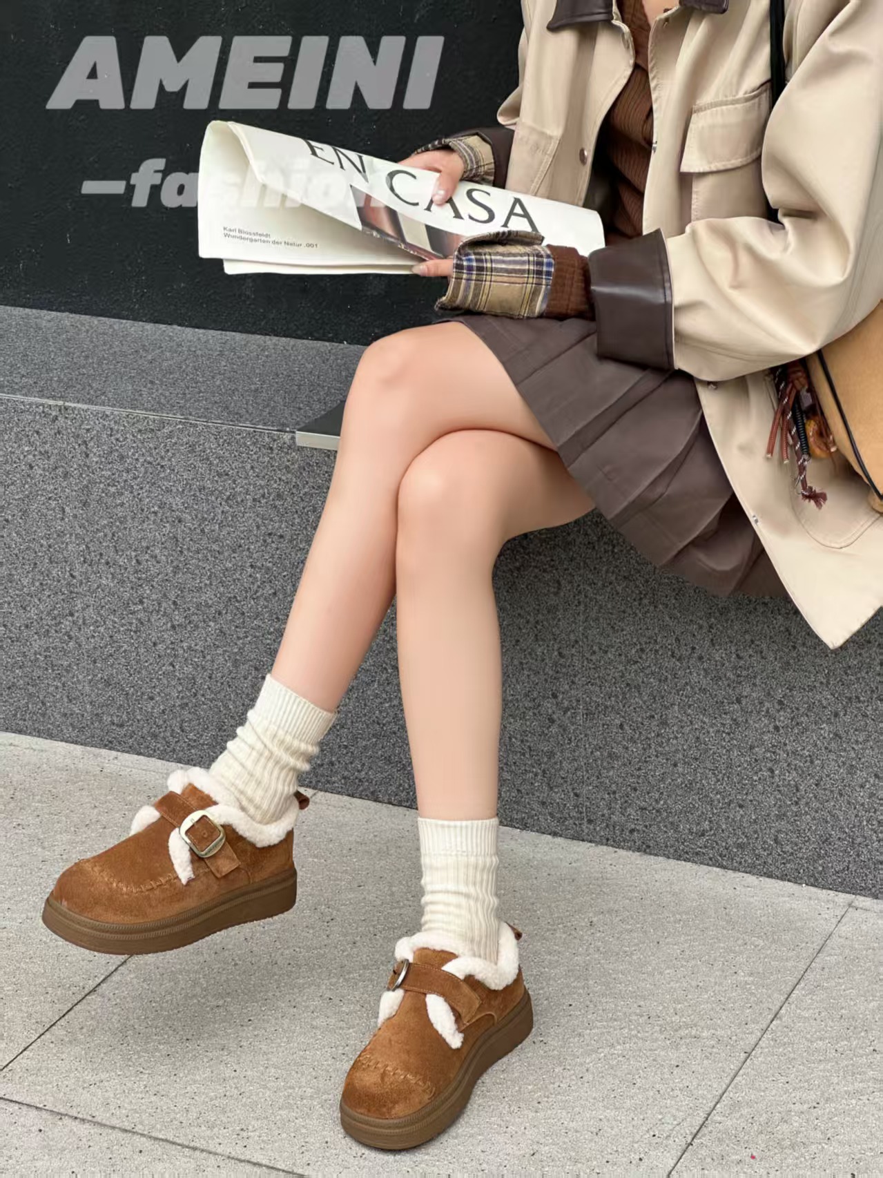 法拉希秋冬季新款女士单鞋加绒休闲单鞋批发零售