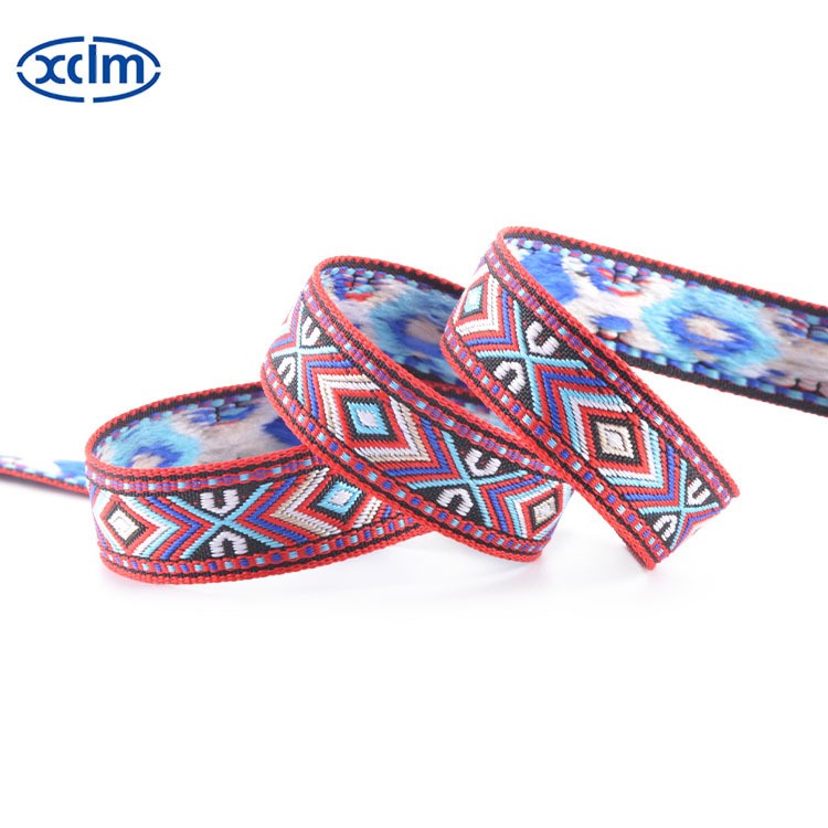 1.8cm ethnic webbing accessories, ethnic style polyester decorative materials, colored jacquard ribbons, edge wrapping fabric strips pic 8