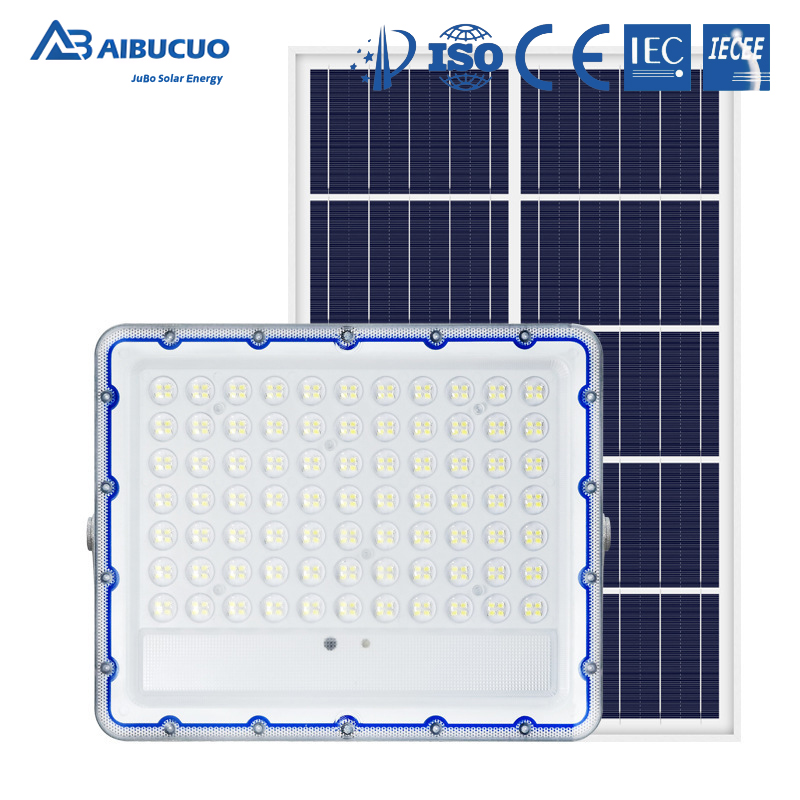 AIBUCUO Jubo Foreign Trade's new products include ultra-thin solar floodlights, led outdoor waterproof garden lights, and solar street lamps for lighting Item Picture