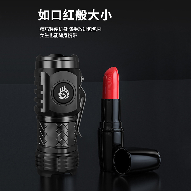 New high-intensity three-eyed monster flashlight with high-brightness wick, a portable and multi-functional outdoor LED flashlight for home use pic 2