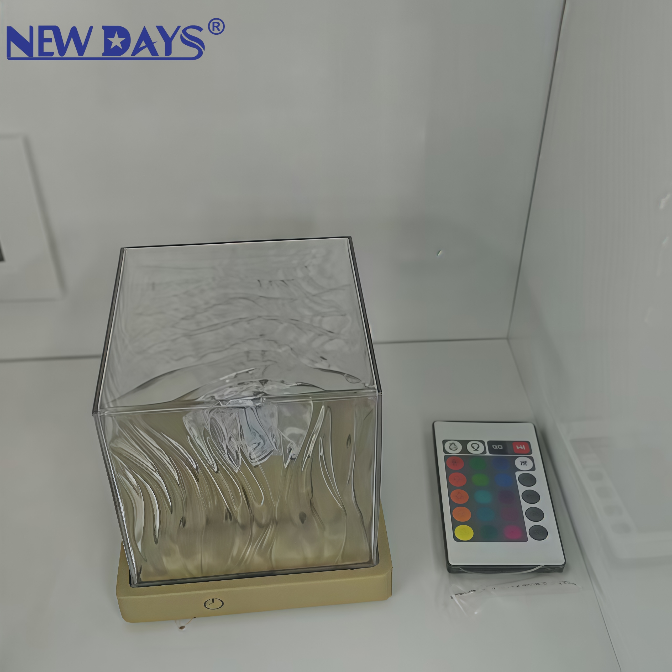 أضواء مربعة مربعة للشفق القطبي الشمالي من طراز Newwdays العابرة للحدود لمصابيح القمر RGB، مصابيح باردة محمولة ثلاثية الأبعاد تعمل على تهيئة الجو في المنزل Specification image
