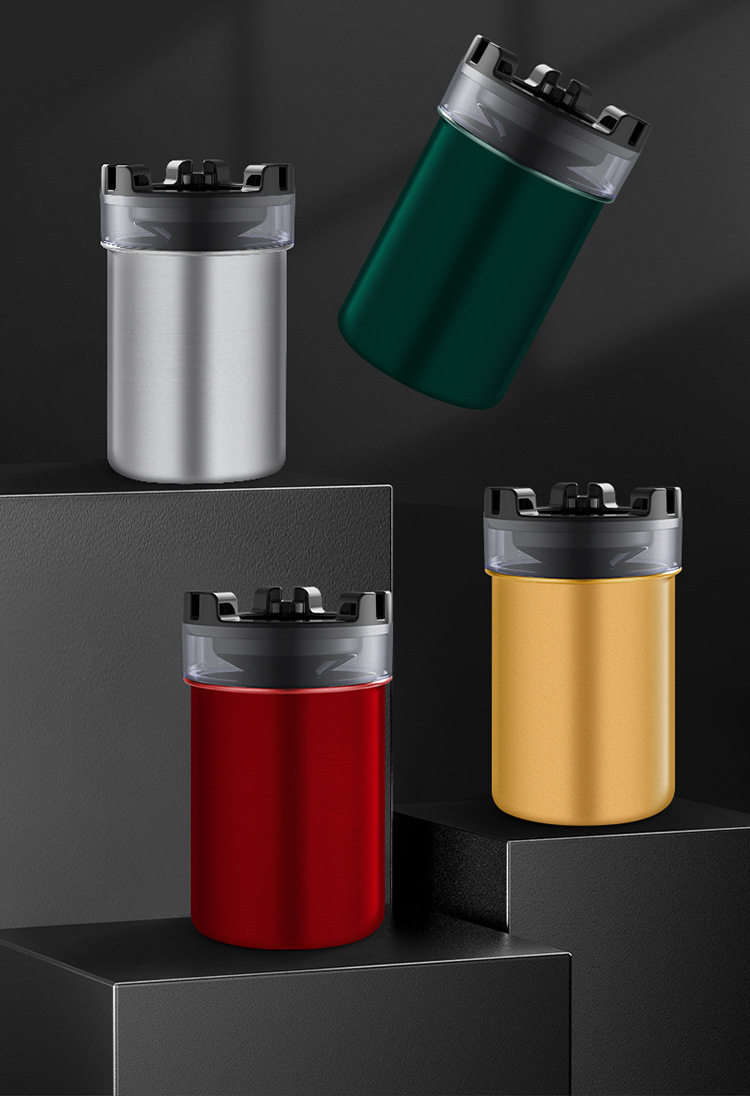 家居款不锈钢烟灰缸带水箱烟缸防飞灰创意家用客厅个性办公室批发详情5