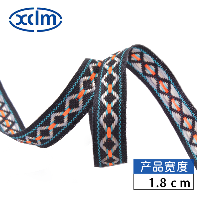 1.4cm ethnic webbing accessories, jacquard ribbon, polyester decorative narrow strips, colored jacquard webbing strips, edge wrapping fabric strips pic 4
