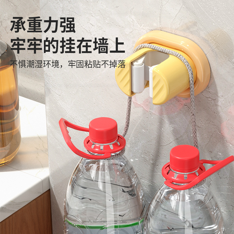 拖把夹高颜值浴室多功能塑料拖把挂钩强力粘胶卫生间壁挂夹跨境详情3