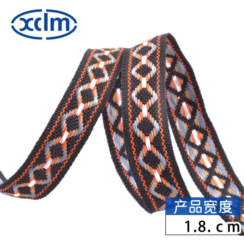 1.4cm ethnic webbing accessories, jacquard ribbon, polyester decorative narrow strips, colored jacquard webbing strips, edge wrapping fabric strips pic 7