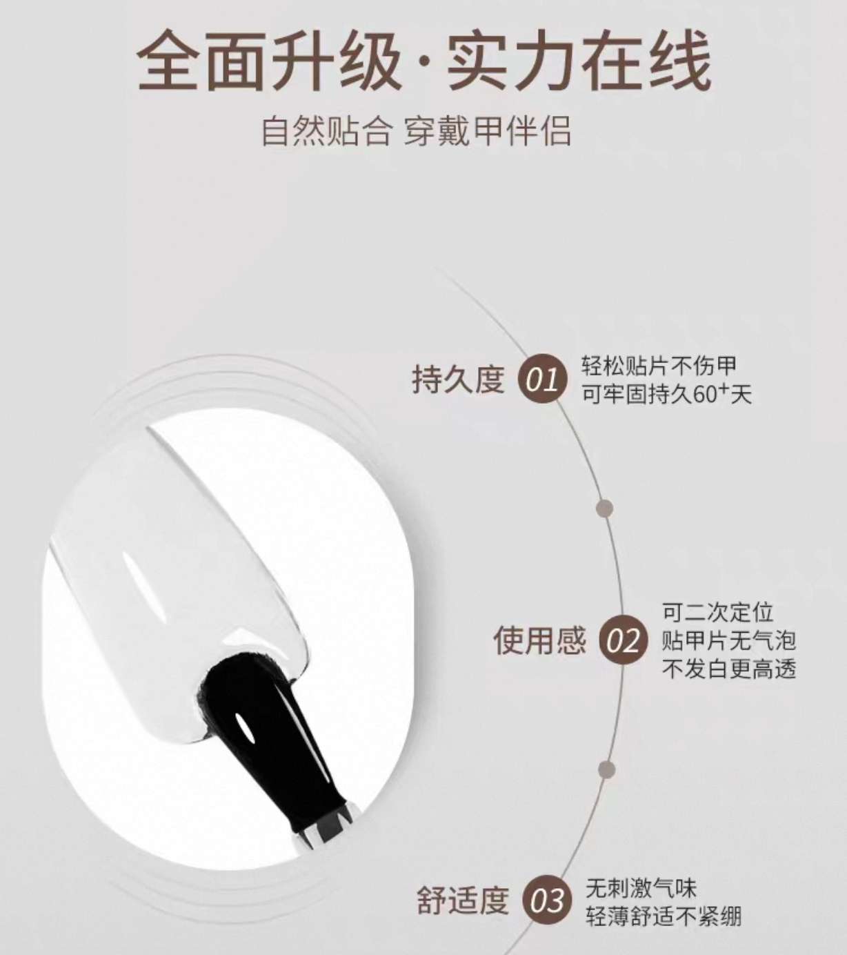 15ml nail patch adhesive is painless, long-lasting and firm. Wearing it does not damage the nail itself and has strong adhesion detail image 15