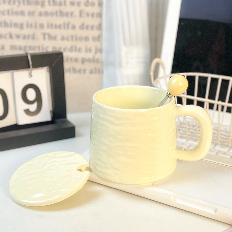 北欧陶瓷咖啡杯奶油风欧式陶瓷咖啡杯碟定制logo复古创意咖啡具