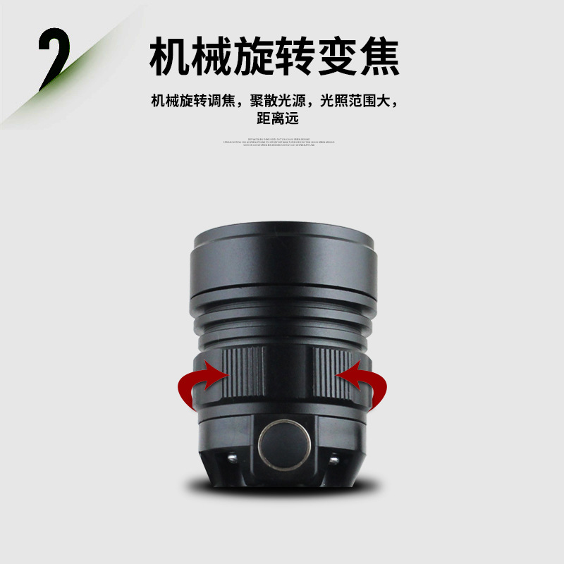 Dual-light source lamp, hiking, night cycling, camping, outdoor zoom headlamp, high-intensity long-range portable head-mounted flashlight pic 3