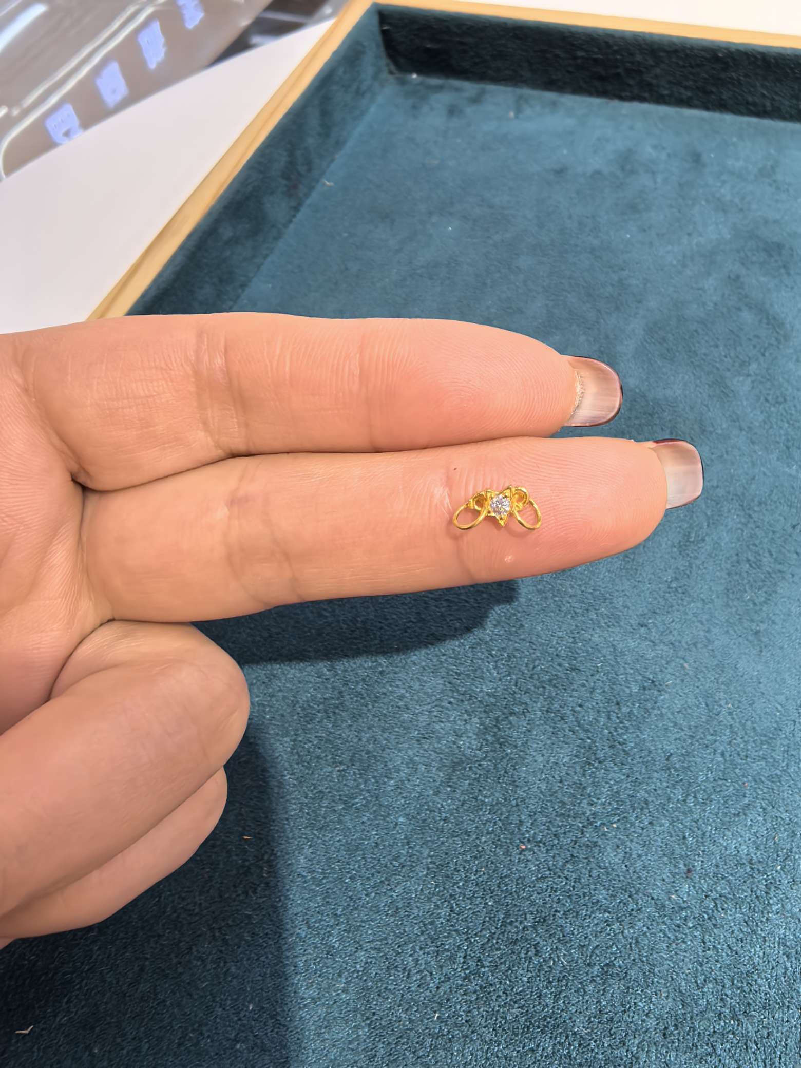 白锆石星星双环链接配