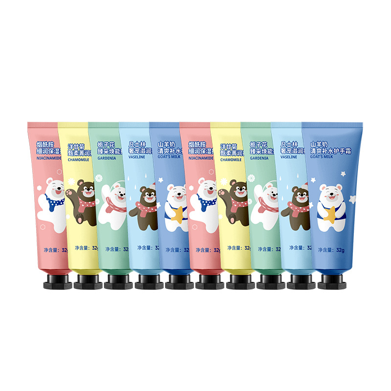 Bubble Bear Co-branded Original Hand Cream 10-tube Gift Box Set Moisturizing and hydrating Hand Cream for men and women details Picture