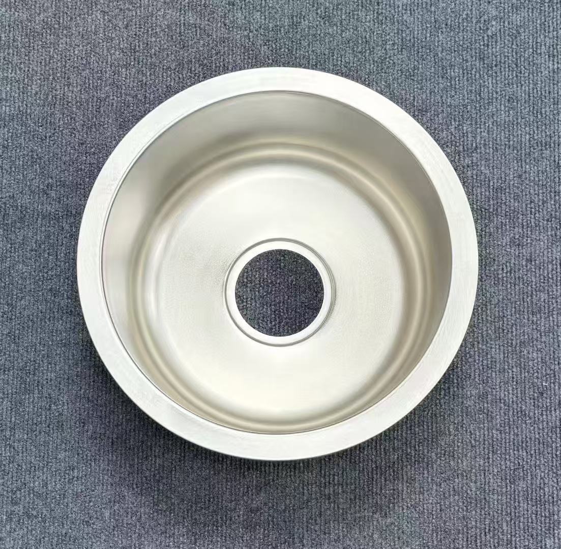 RR-SC068 kitchen sink, SS304 stainless steel round sink, can be equipped with a drain pipe, multiple sizes available, durable and easy to clean. details Picture