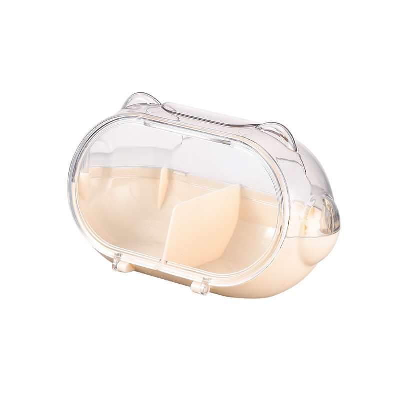W74-WM-9013 Lecheng New Product Powder Puff Storage Box Transparent dust-proof Desktop Beauty Egg cushion Storage box Specification image
