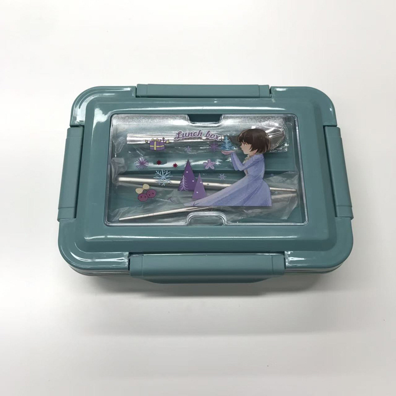 不锈钢卡通饭盒含不锈钢餐具详情3
