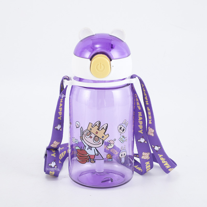 H164-HY-046 Student Straw Cup, Children's Water Cup Straw Cup, cute cartoon plastic Cup for students, Portable water cup Application Scenario