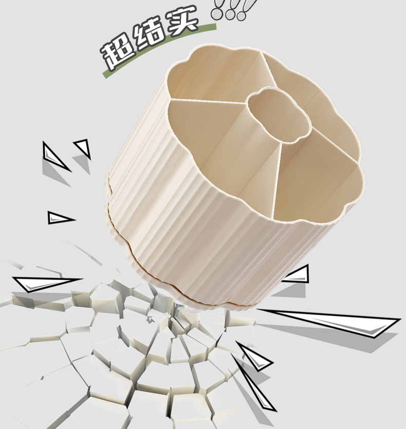 桌面旋转收纳盒化妆笔收纳盒大容量桌面高级感笔筒学生宿舍批发详情10