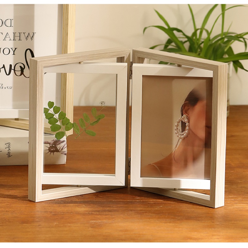 爆款学习自律激励励志摆件学生相框客厅桌面摆台创意折叠双面旋转相框摆台照片寸情侣纪念礼物定制白底实物图