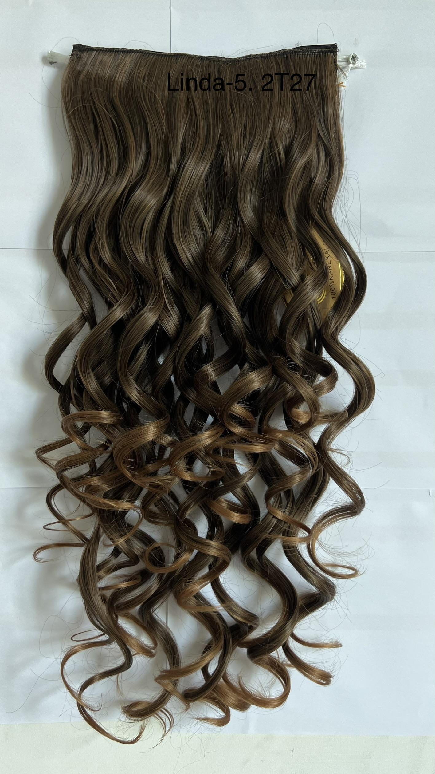 亿阳发饰 假发接发片 哑光高温丝SHT 三齿接发 仿真发化纤加长加厚 BB夹 手绕大波浪卷发片假发片