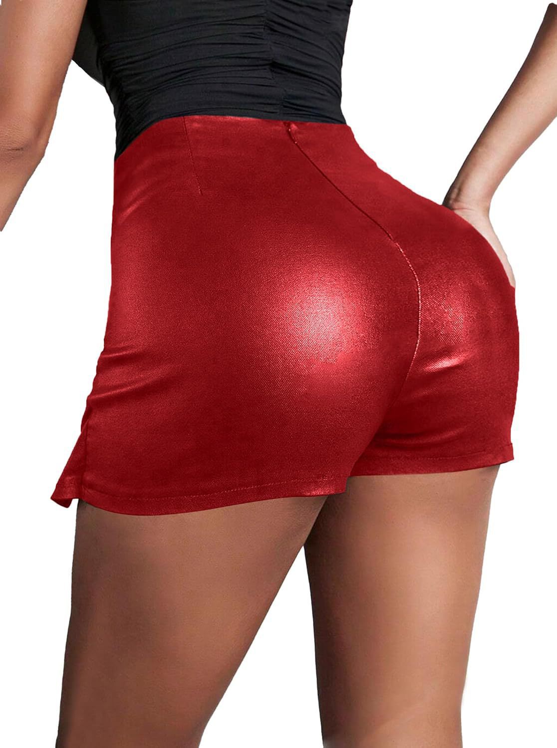 源头专业生产烫金面料裙裤女装非洲大码欧美女士低腰防走光包臀性感短裤纯色开叉修身短裤支持定制贴牌加工跨境电商亚马逊速卖通稀详情图8