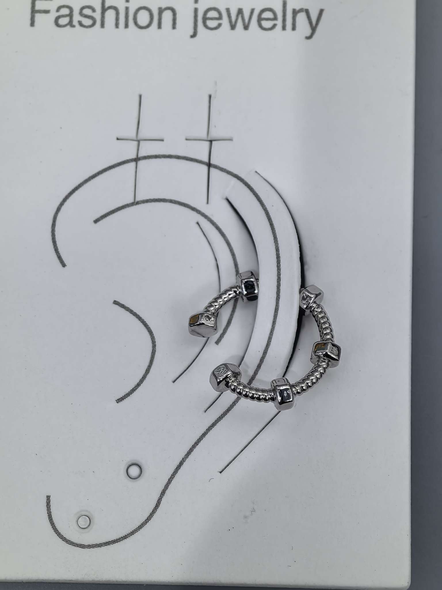 热销款爆款黄铜电镀真金防过敏环保耳骨夹超长保色氛围感饰品流行饰品