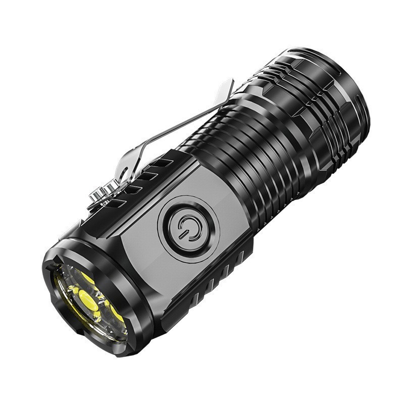 New high-intensity long-range flashlight mini portable small hand flashlight, outdoor multi-functional hooded lamp flashlight Item Picture