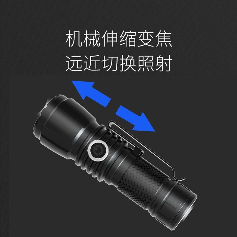 强光超亮迷你手电户外远射长续航手电筒铝合金便携手握式电筒批发详情5