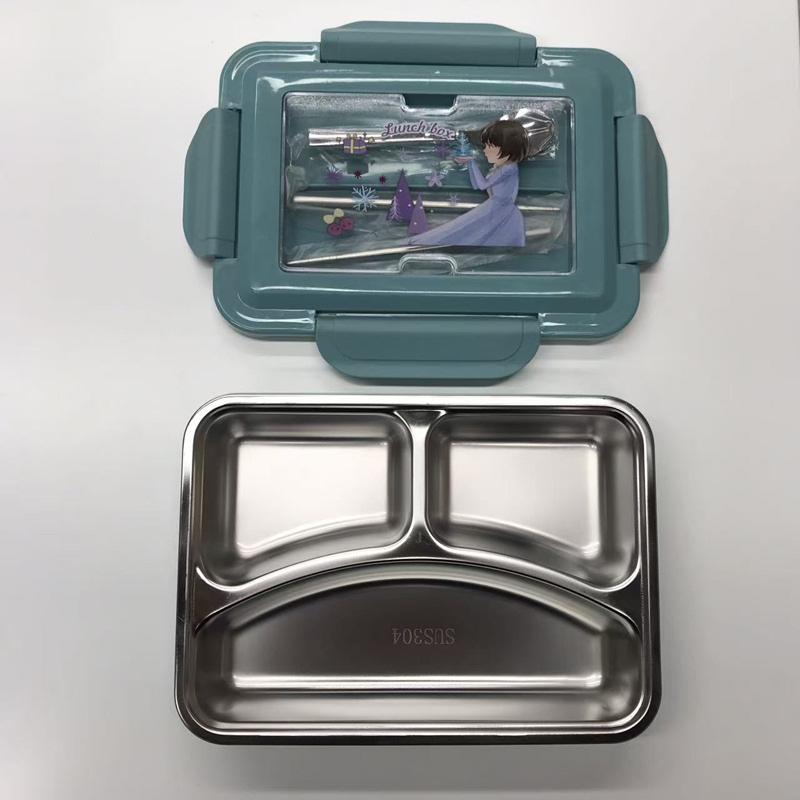 不锈钢卡通饭盒含不锈钢餐具详情4