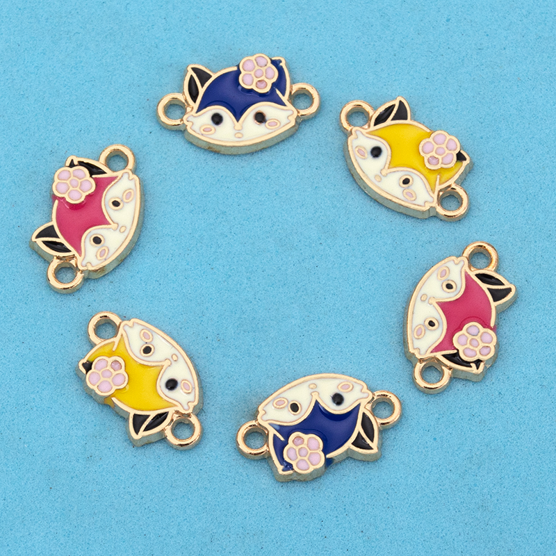 Wholesale of creative diy accessories, new cartoon cute little cat oil-dripping necklaces, bracelets, pendants and small pendants Specification image