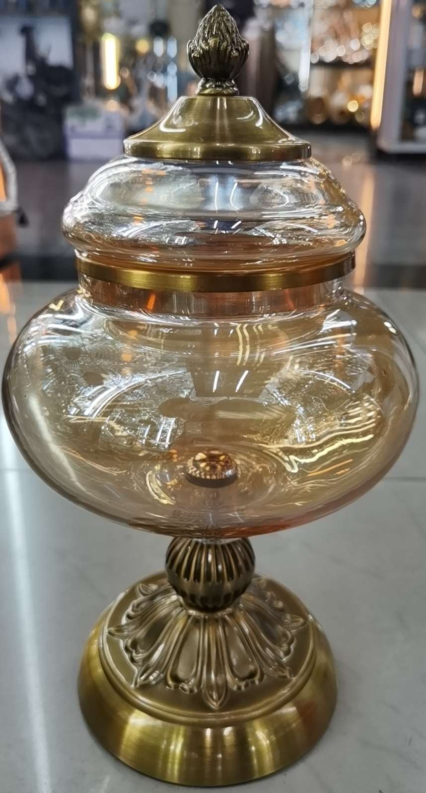 工艺品礼品玻璃罩花瓶琉璃佛像玻璃制品创意装饰家居摆件