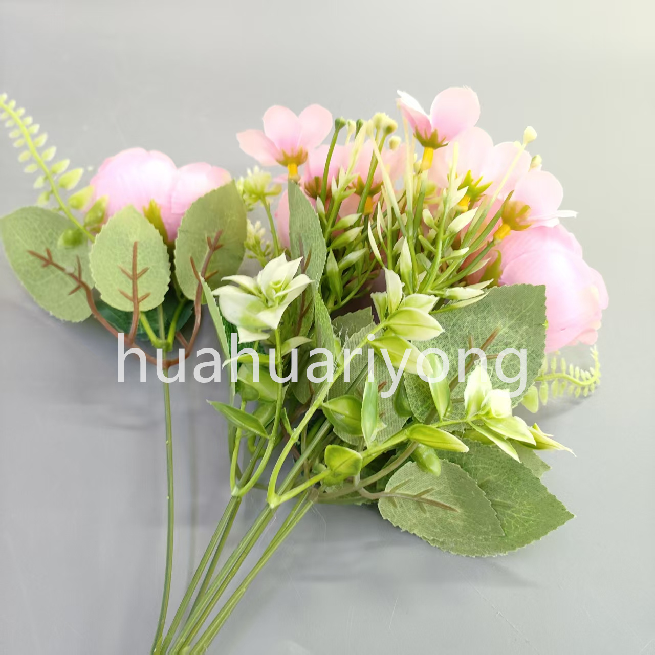 花杆/火把狂欢夜导具/电镀玫瑰花/钩织花/钩织花束白底实物图