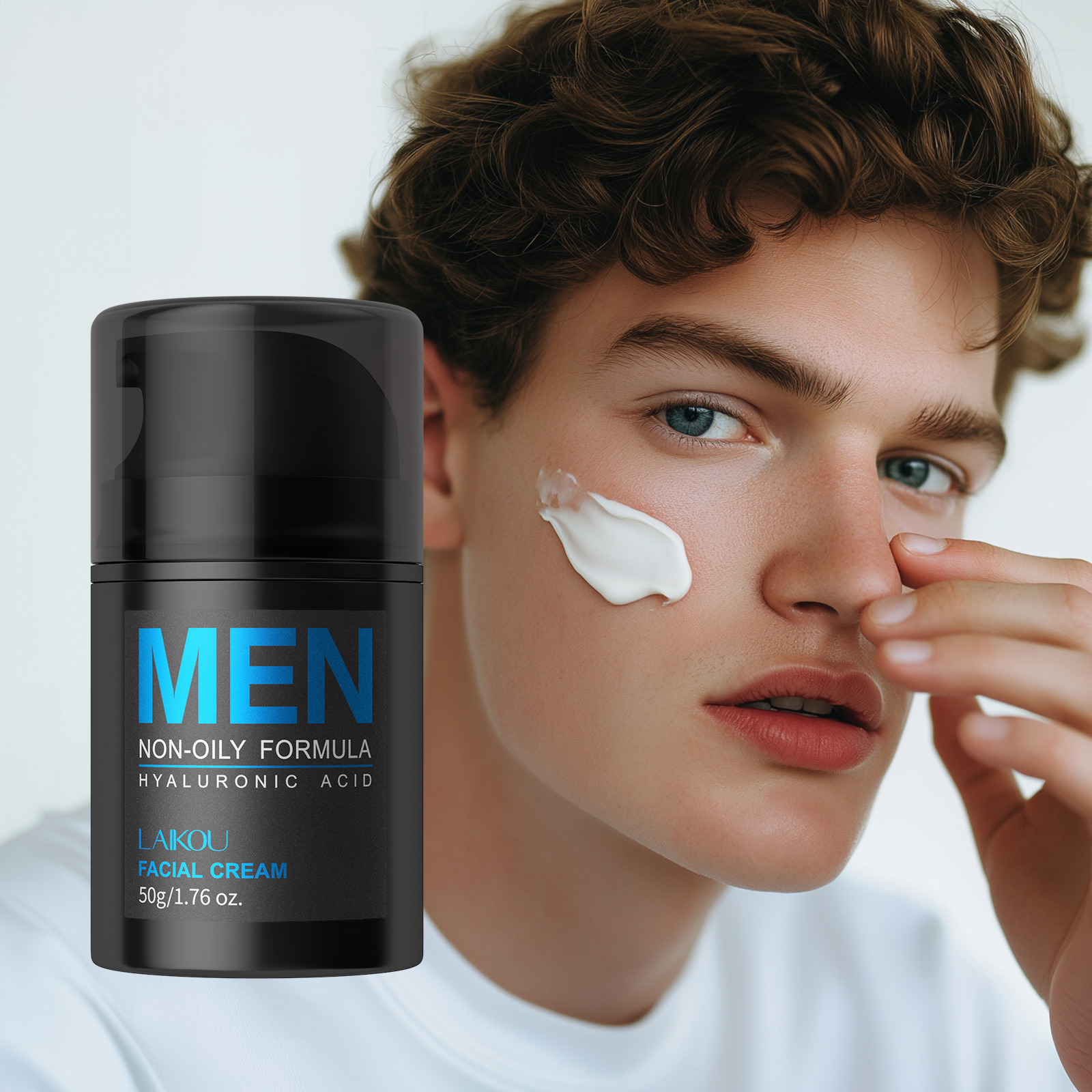Cross-border LAIKOU MEN's Moisturizing CREAM 50g Hydrating Moisturizing MEN FACE CREAM wholesale full figure