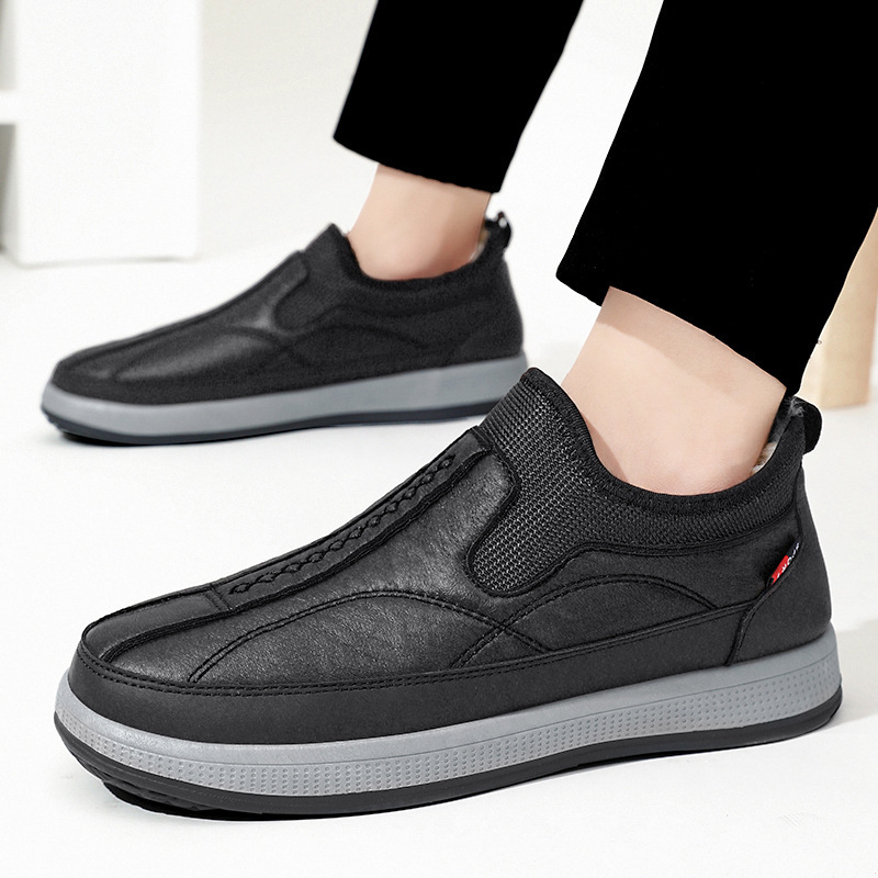 Wholesale of new winter cross-border outdoor casual and comfortable men's cotton shoes, warm one-step fleece and thickened dad shoes Application Scenario