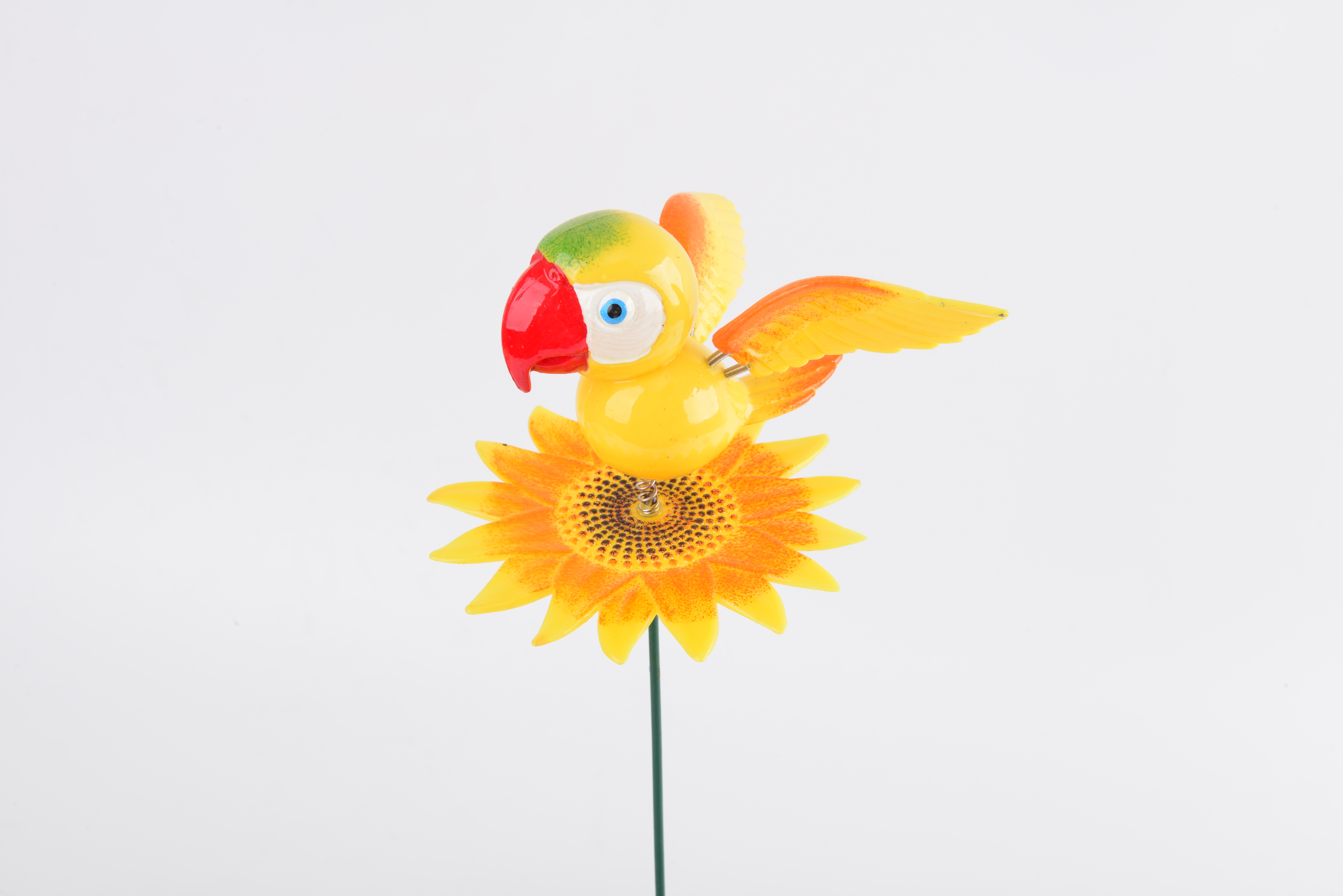 Outdoor sunflower parrot garden plug-in garden flower bed decorative handicrafts Specification image
