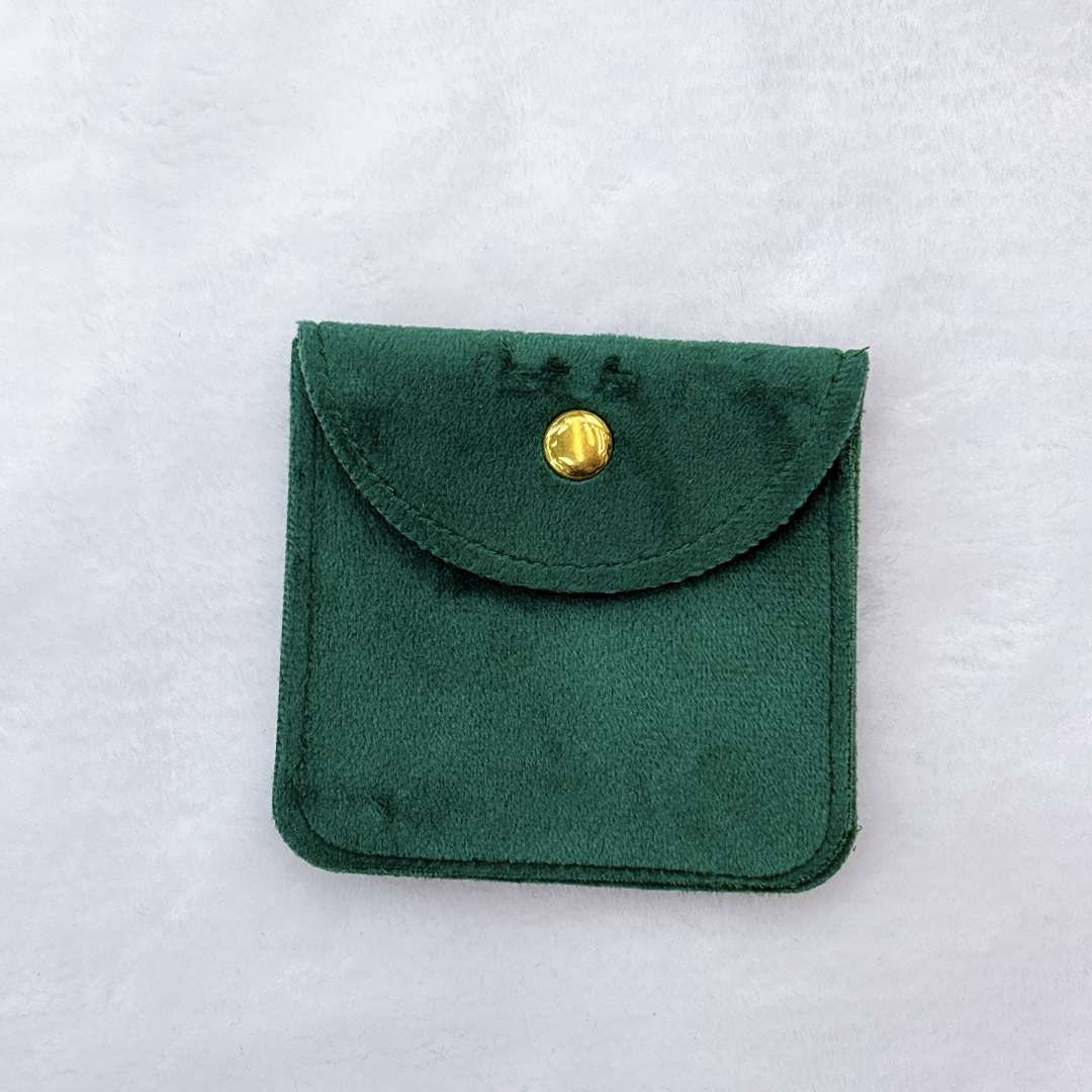 首饰绒布按扣袋双面绒珠宝手镯按扣翻盖袋印LOGO饰品包装袋子布袋产品图