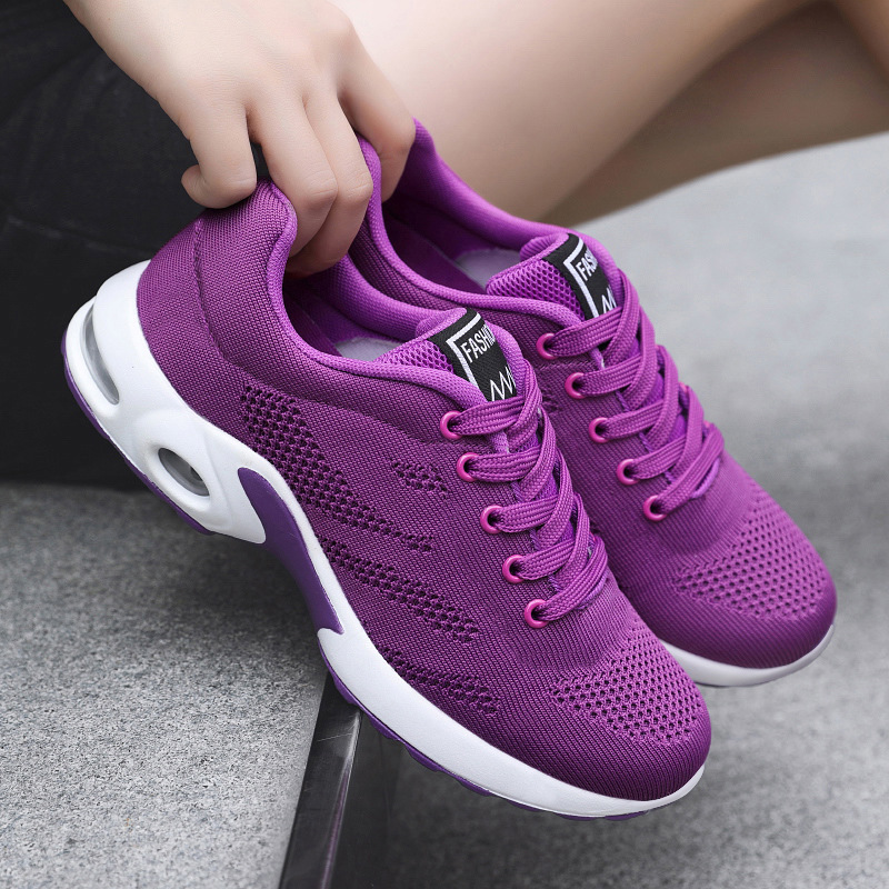 Women's Shoes 2025 New air-cushioned shoes, Korean style fashion trend, foreign trade women's shoes, soft sole breathable sports shoes for women full figure