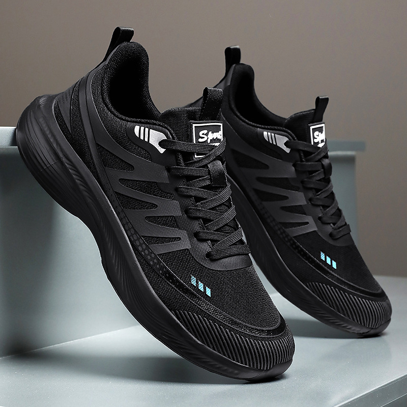 Men's shoes, sports shoes, autumn running shoes, trendy flying weaving single shoes, cross-border consignment, lightweight, soft-soled, breathable and non-smelly shoes Application Scenario