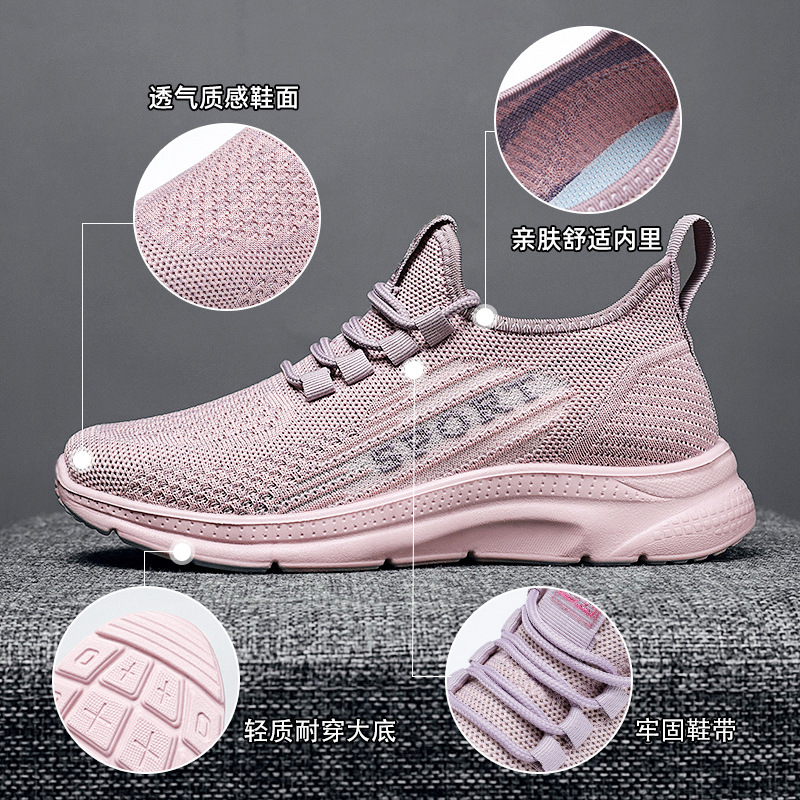 Women's Shoes 2025 Autumn Export women's shoes, cross-border single shoes, polyurethane flying fabric, casual, sporty, comfortable, high-top design Application Scenario