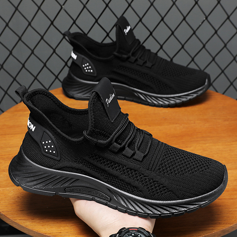 Wholesale of new running shoes for the autumn of 2025, cross-border shoes, trendy couple fashion, flying woven shoes, casual sports shoes full figure