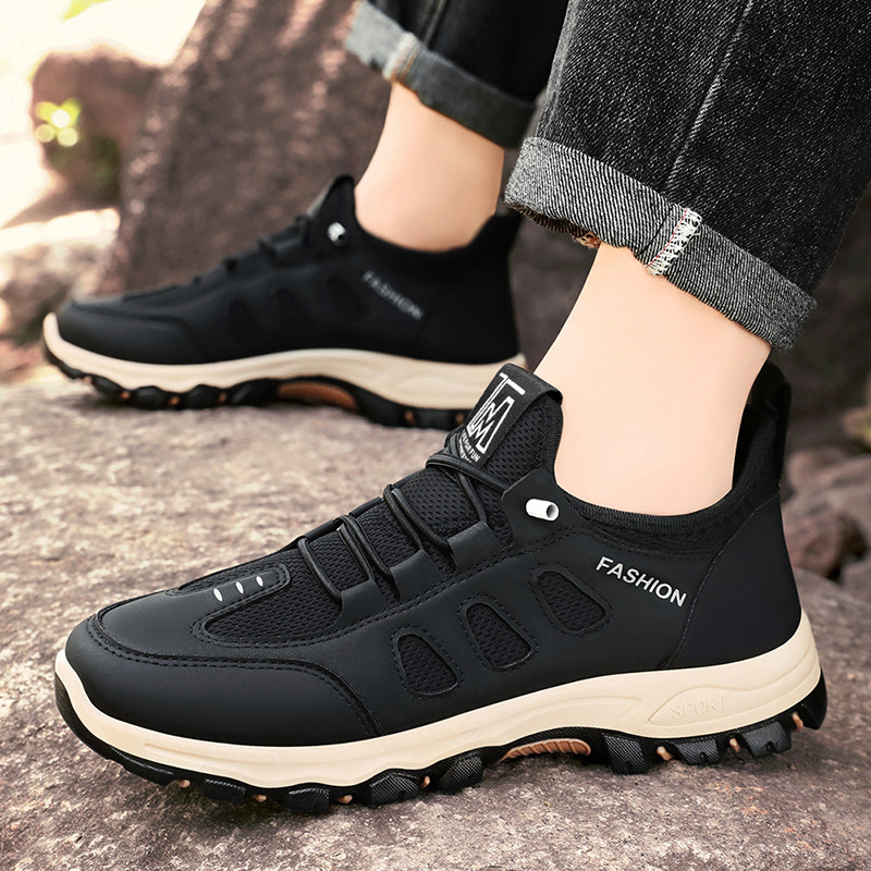 Outdoor hiking shoes for men, 2025 model, cross-border wholesale, soft-soled, lightweight travel shoes, middle-aged and elderly dad shoes, sports shoes details Picture