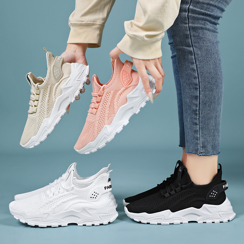 Women's autumn new style foreign trade wholesale running shoes, breathable mesh, retro thick-soled dad shoes, casual sports shoes Application Scenario