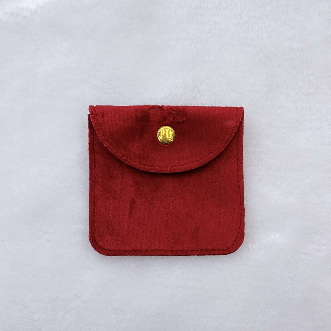 首饰绒布按扣袋双面绒珠宝手镯按扣翻盖袋印LOGO饰品包装袋子布袋细节图