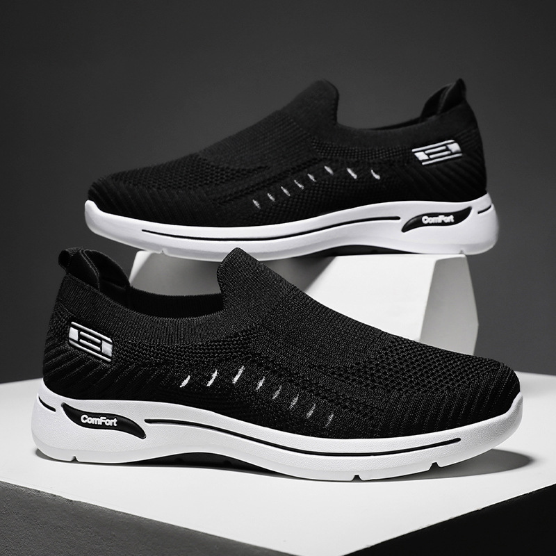 Men's shoes with breathable mesh, casual soft soles, single shoes, autumn men's cloth shoes, cross-border wholesale shoes, dad shoes details Picture