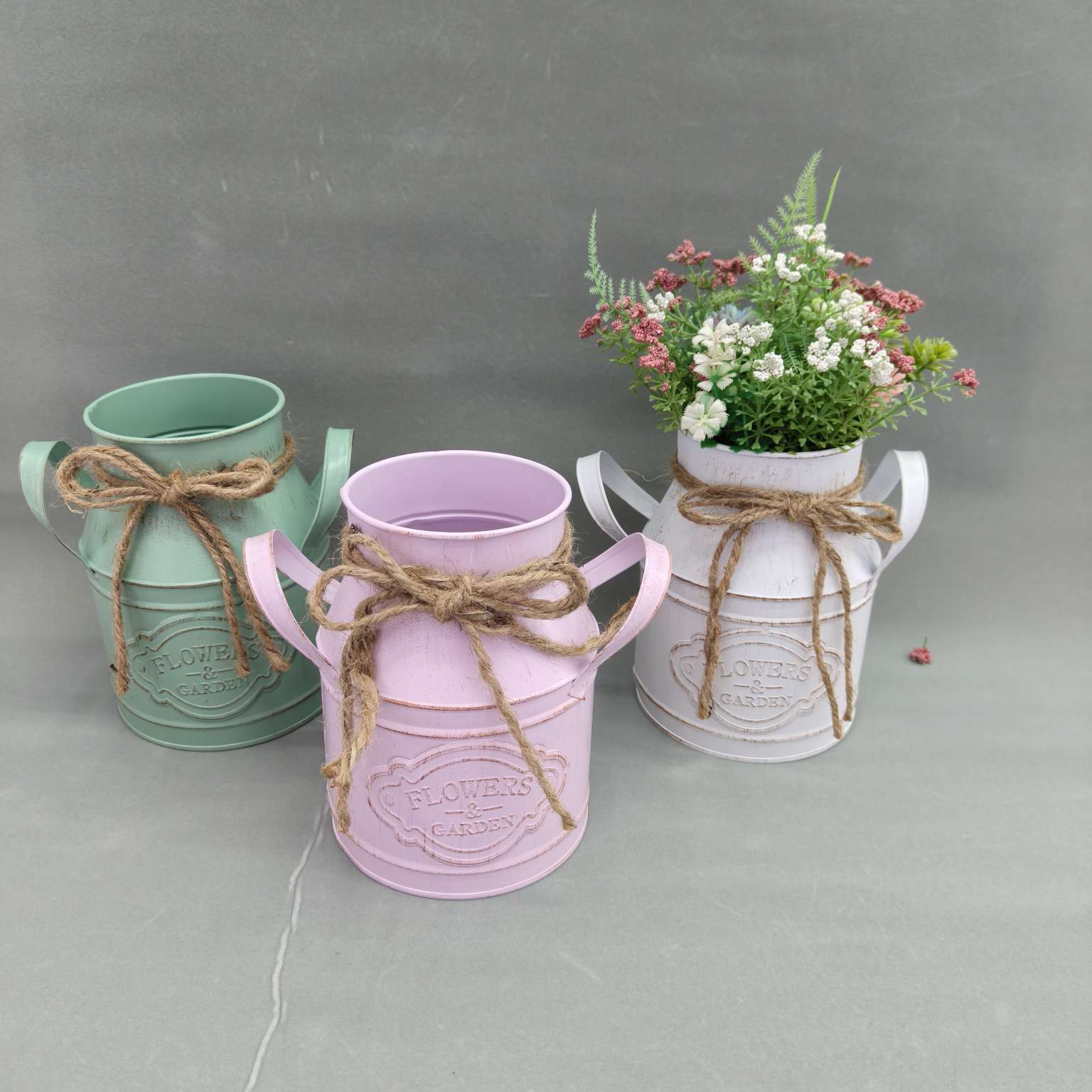 宠物园艺花盆装饰铁皮花瓶多功能家居绿植摆件园艺用品