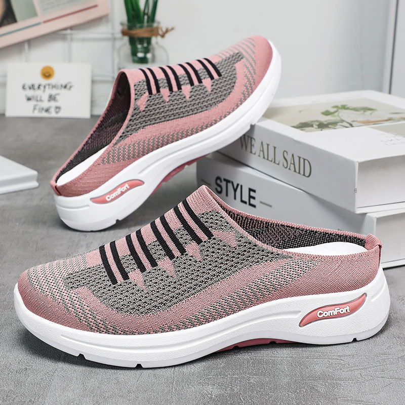 Kangtai Shoe Factory's 2025 Spring/Summer Cross-border Women's shoes - Casual, breathable, half-drag Mom shoes details Picture