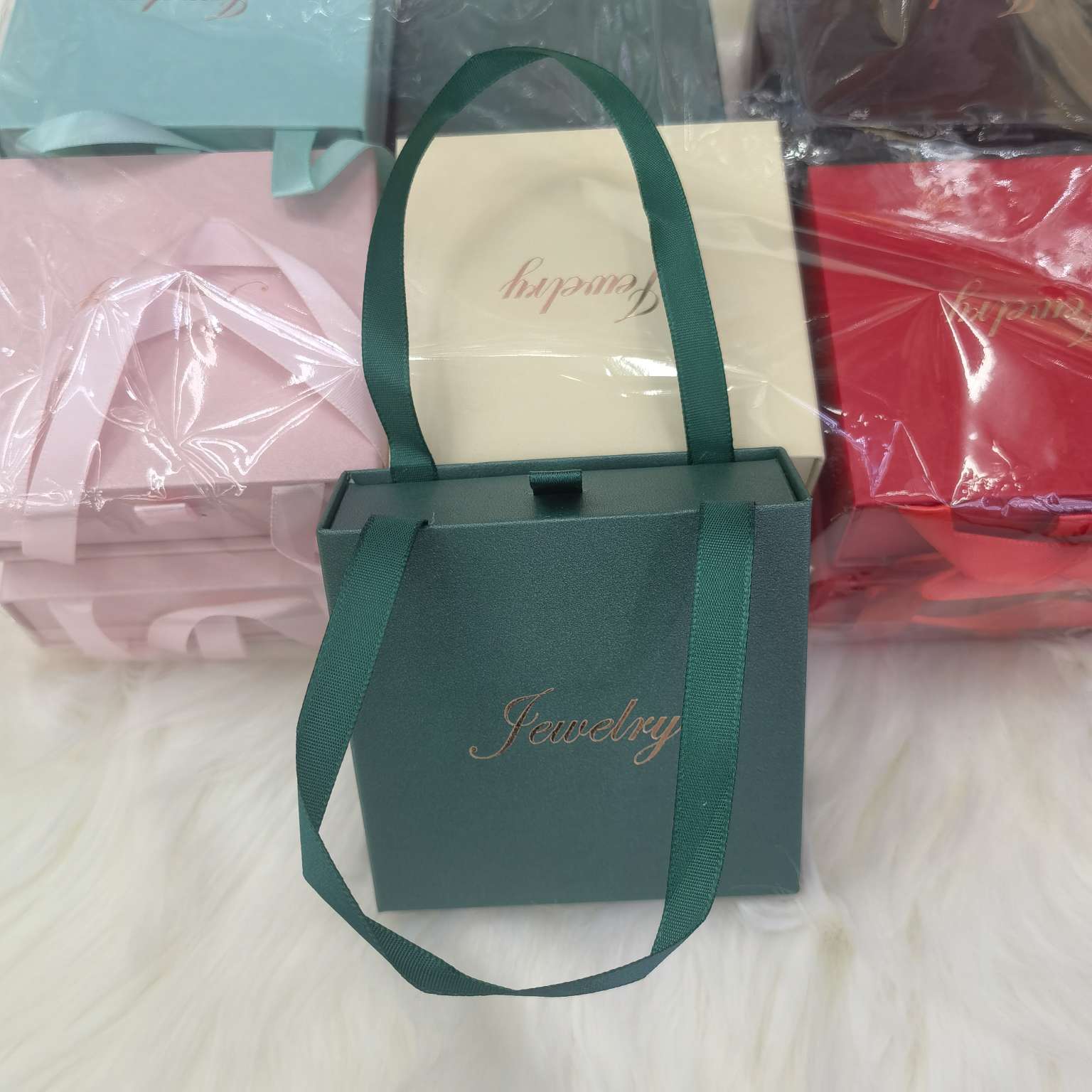 新款带手提项链，耳环，戒指套装抽屉JT314400731首饰盒细节图