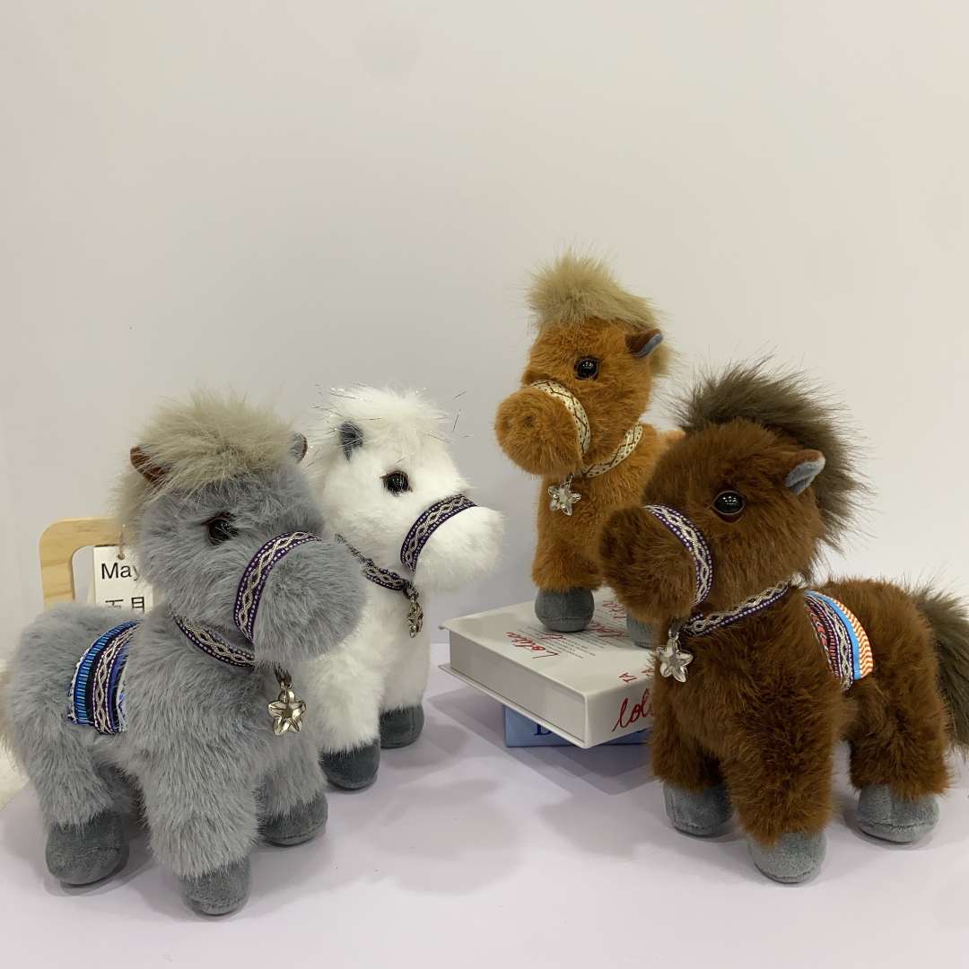 Source factory Mi Ling Mink Simulation Pony plush Toys 2026 Horse Year Zodiac Mascot Dolls Cross-border wholesale details Picture