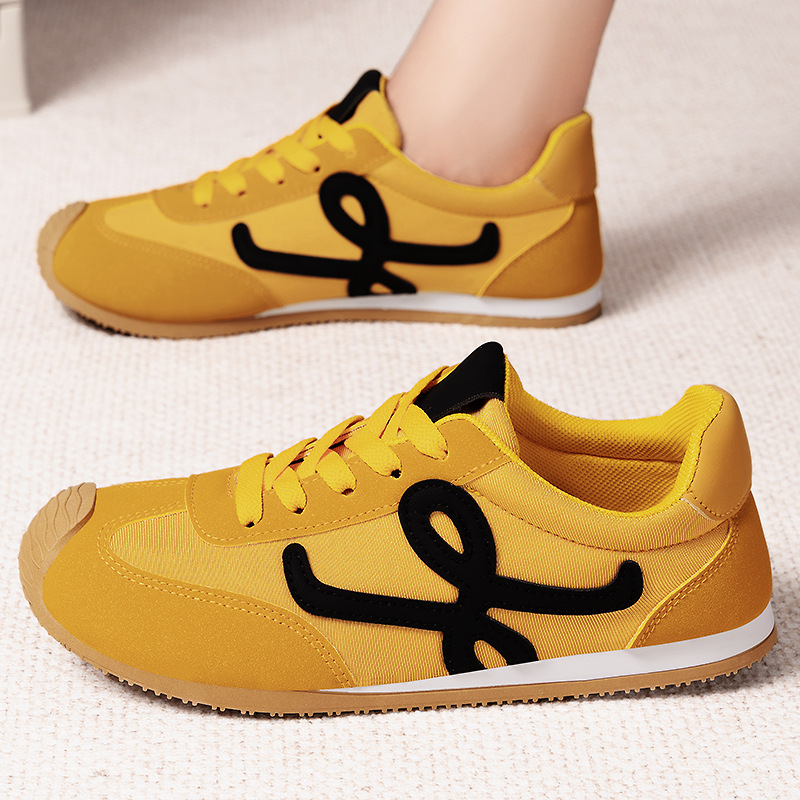 De Xun Shoes 2025 New Autumn thick-soled board shoes cross-border consignment, breathable mesh soft-soled sports shoes details Picture