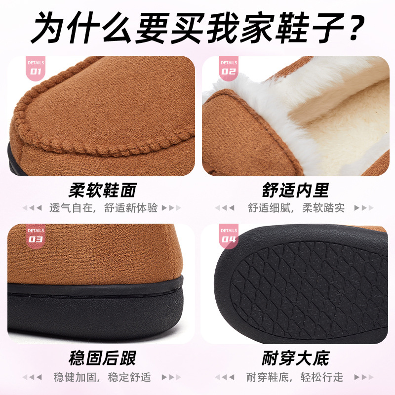 New winter shoes for women: fleece and thickened cotton boots, warm slippers, home ankle boots, fashionable and versatile, and snow boots for outerwear Application Scenario