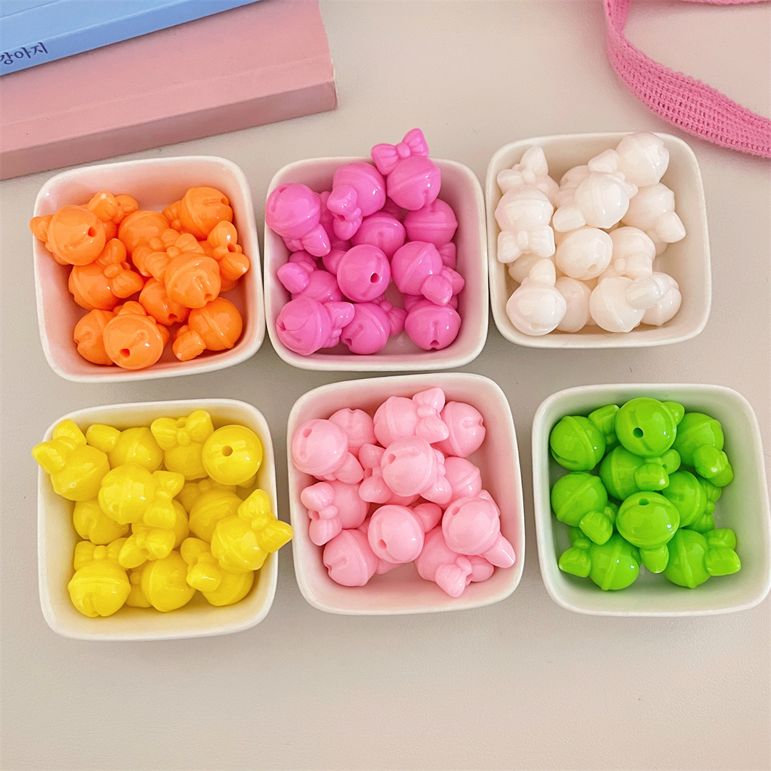 Chen Ming's solid color 16mm bell beaded diy car pendant bracelet, mobile phone chain, hair rope, hair accessory and accessory materials Specification image