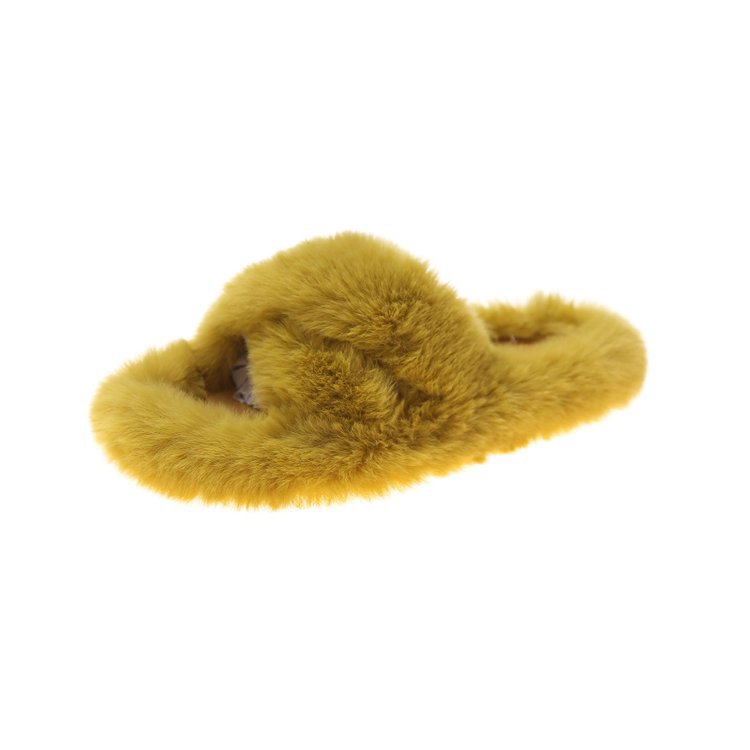 In the autumn and winter of 2025, popular slippers for export, cross-shaped woolen slippers for women, slippers for wearing outside and keeping warm indoors Item Picture